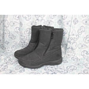 Totes Katelyn Black Winter Zip Snow Boots‎ Size 8Med